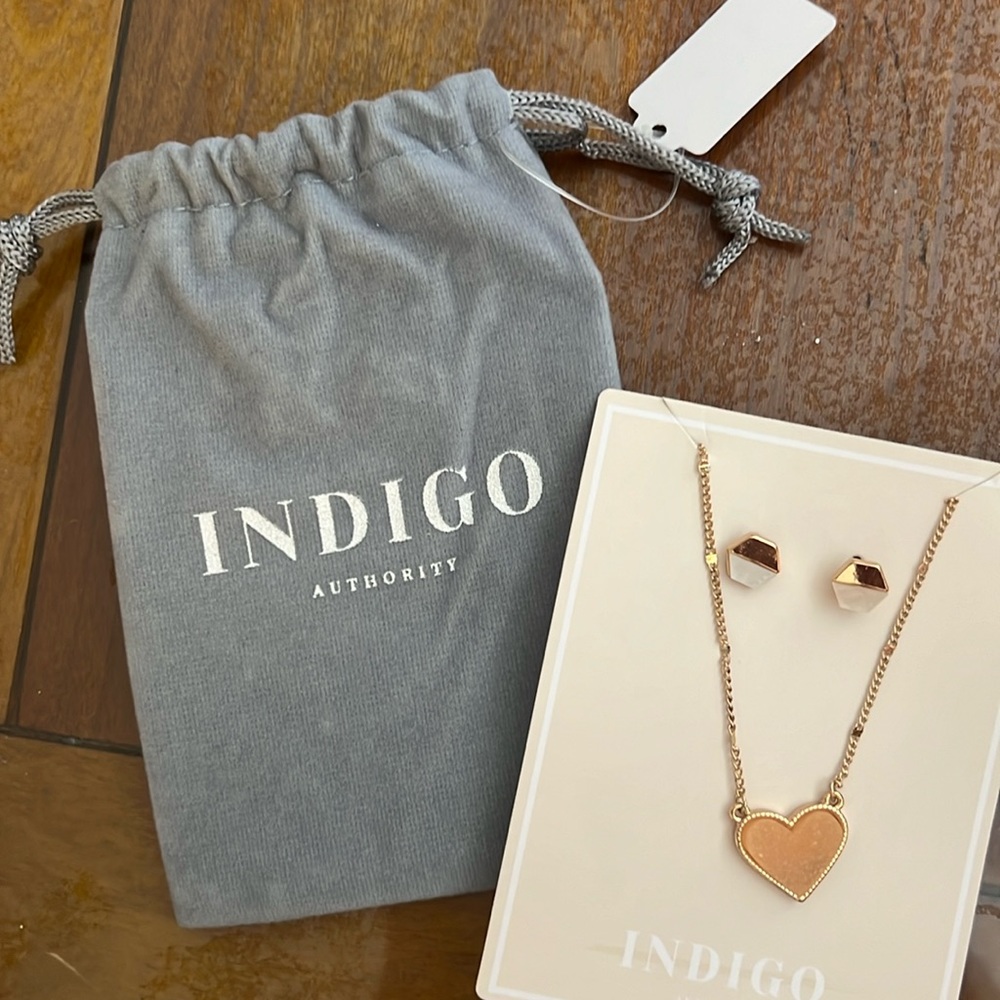 Indigo Authority Necklace & Earrings